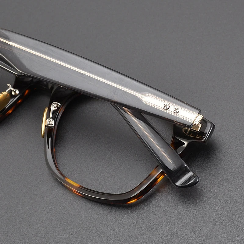 Gatenac Unisex Full Rim Square Acetate Eyeglasses Gxyj1188 Full Rim Gatenac