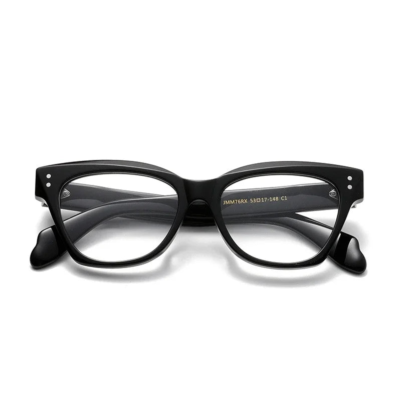 Muzz Unisex Full Rim Square Polygon Thick Acetate Eyeglasses 416764