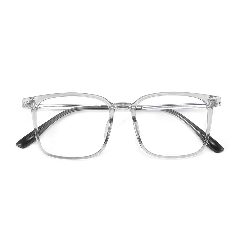 Xbora Unisex Full Rim Square Tr 90 Titanium Alloy Eyeglasses 86117
