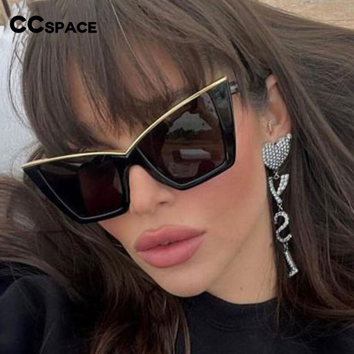 CCspace Women's Full Rim Square Cat Eye Tr 90 UV400 Sunglasses 56211 Sunglasses CCspace Sunglasses