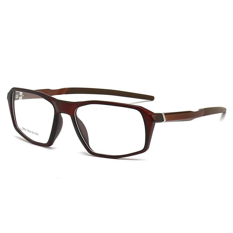 Yimaruili Unisex Full Rim Square Tr 90 Aluminum Sport Eyeglasses 5854