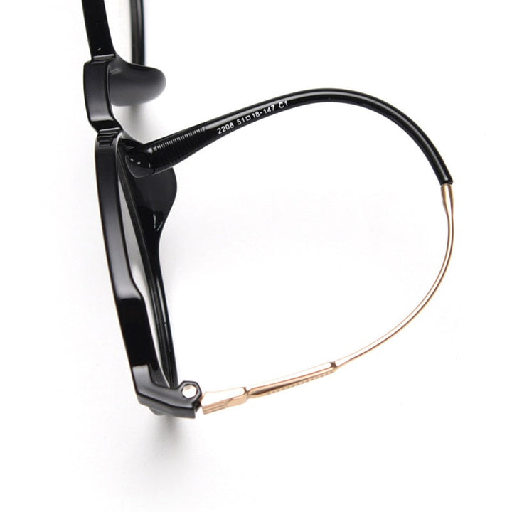 CCspace Unisex Full Rim Square Tr 90 Titanium Eyeglasses 56431 Full Rim CCspace