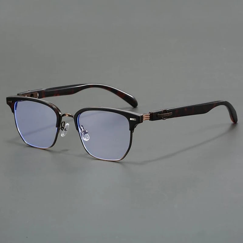 Xbora Unisex Full Rim Irregular Square Ultem Alloy Eyeglasses15659