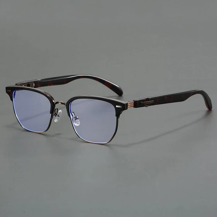 Xbora Unisex Full Rim Irregular Square Ultem Alloy Eyeglasses15659