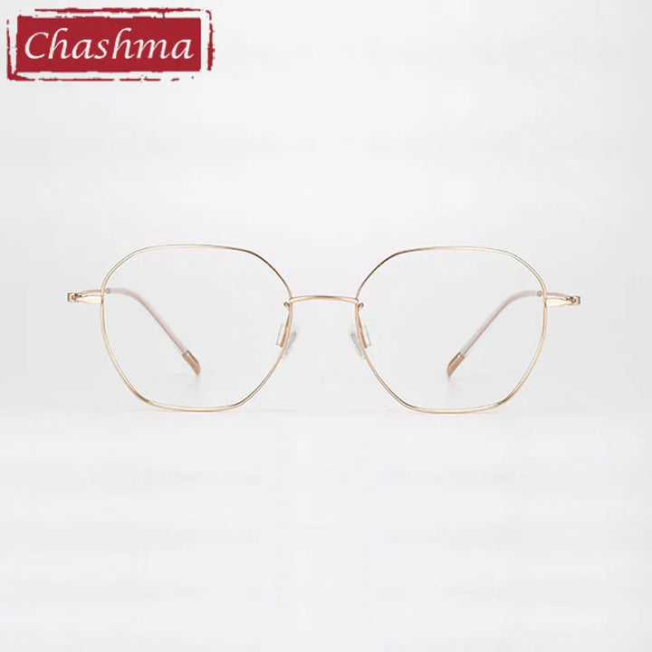 Chashma Ottica Women's Full Rim Polygon Screwless Titanium Eyeglasses 7250 Full Rim Chashma Ottica