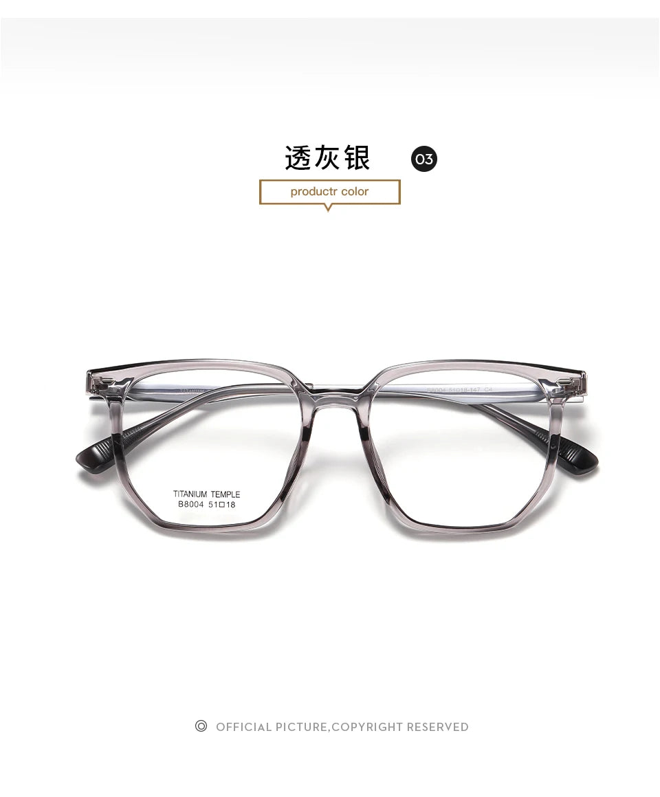 Reven Jate Unisex Full Rim Square Plastic Eyeglasses 8004 Full Rim Reven Jate