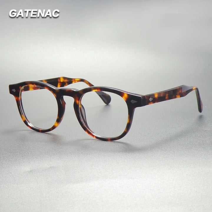 Gatenac Unisex Full Rim Square Thick Temple Acetate Eyeglasses Gxyj1575