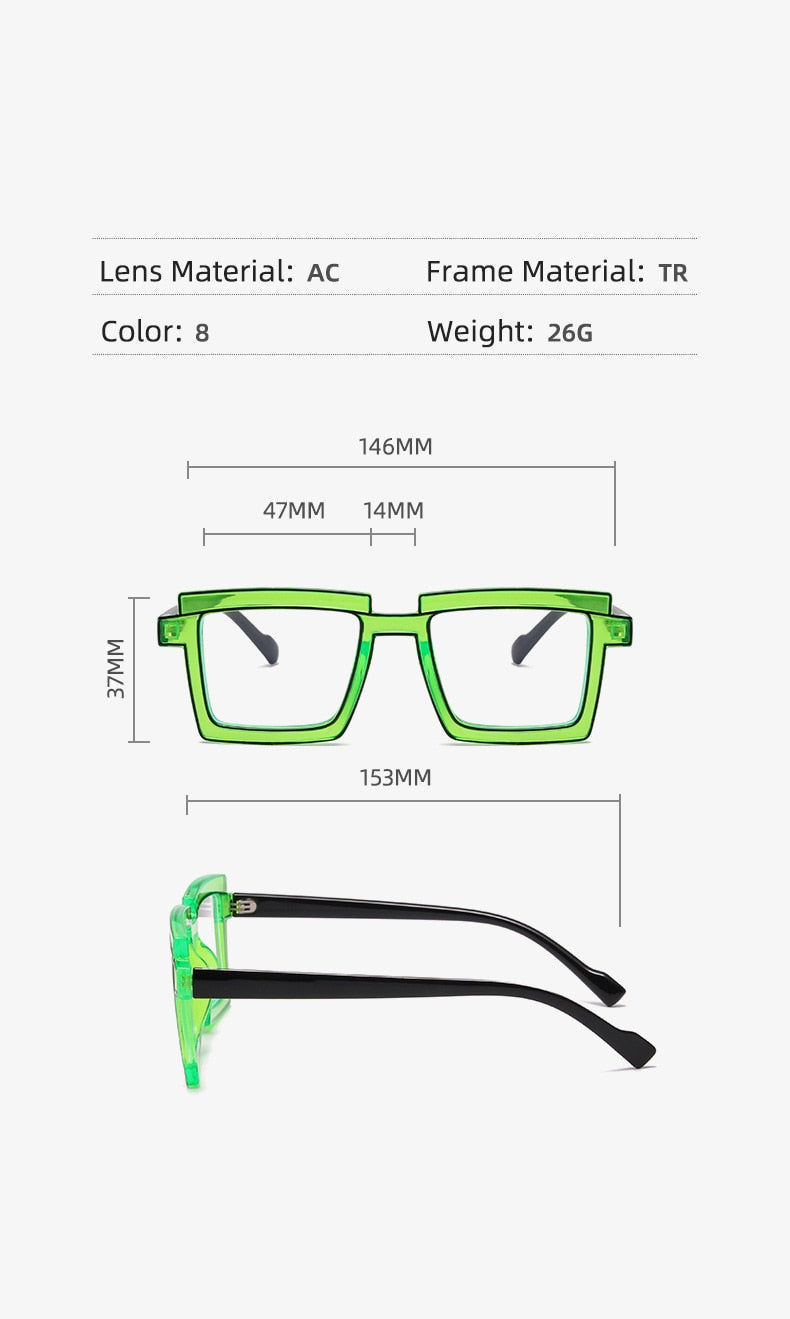 CCspace Unisex Full Rim Square Tr 90 Titanium Eyeglasses 56791 Full Rim CCspace