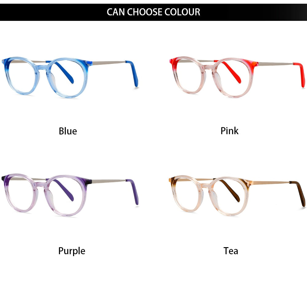 CCspace Unisex Full Rim Small Round Acetate Eyeglasses 55912 Full Rim CCspace