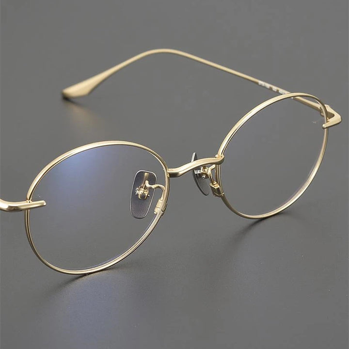 Black Mask Women's Full Rim Oval Round Titanium Eyeglasses 63158