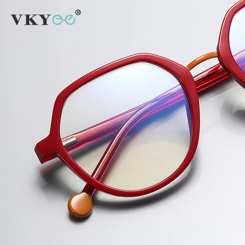 Vicky Women's Full Rim Flat Top Round Tr 90 Stainless Steel Reading Glasses 2115 Reading Glasses Vicky   