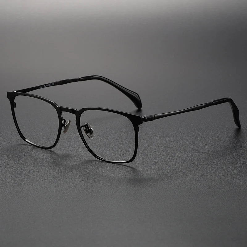 Muzz Women's Full Rim Square Brow Line Titanium Eyeglasses 18008