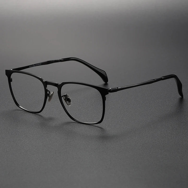 Muzz Women's Full Rim Square Brow Line Titanium Eyeglasses 18008