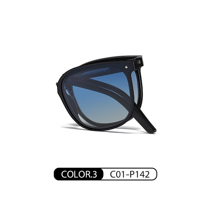 Zirosat Unisex Full Rim Square Alloy Foldable Sunglasses WT7901 Sunglasses Zirosat C01-P142