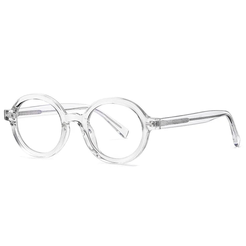 Kocolior Unisex Full Rim Oval Acetate Hyperopic Reading Glasses 2092 Reading Glasses Kocolior Transparent 0 