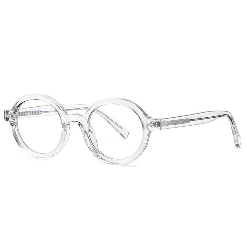 Kocolior Unisex Full Rim Oval Acetate Hyperopic Reading Glasses 2092 Reading Glasses Kocolior Transparent 0
