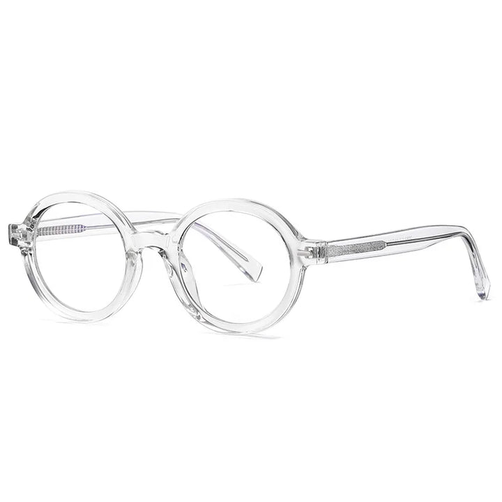 Kocolior Unisex Full Rim Oval Acetate Hyperopic Reading Glasses 2092 Reading Glasses Kocolior Transparent 0