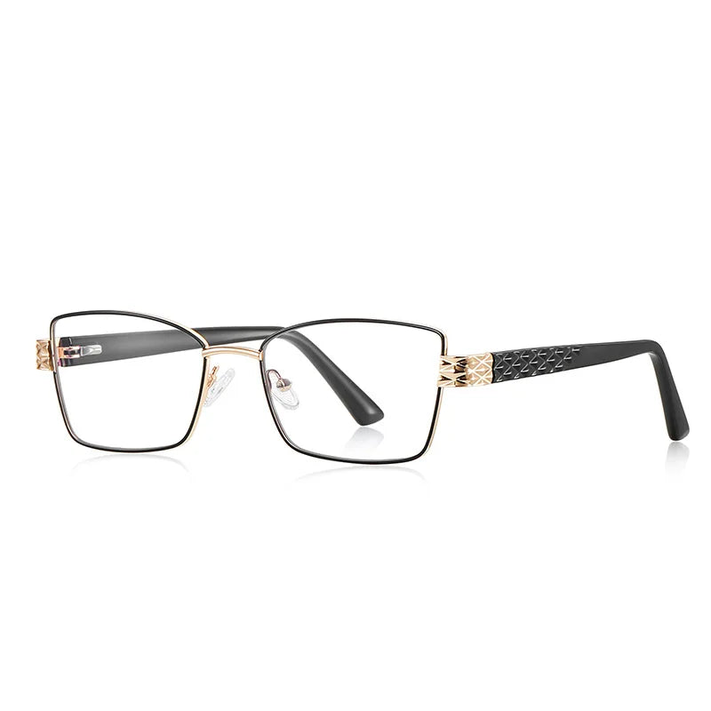 CCspace Women's Full Rim Square Alloy Tr 90 Reading Glasses 310553