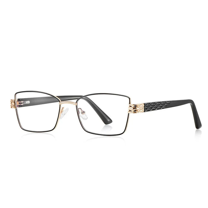 CCspace Women's Full Rim Square Alloy Tr 90 Reading Glasses 310553