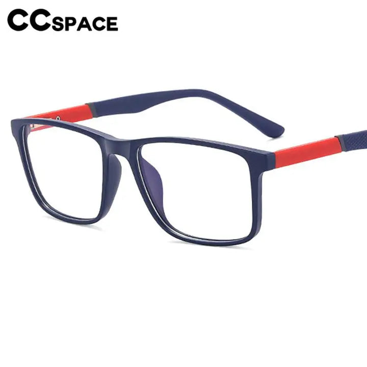 CCspace Unisex Full Rim Square Tr 90 Titanium Eyeglasses 57307 Full Rim CCspace