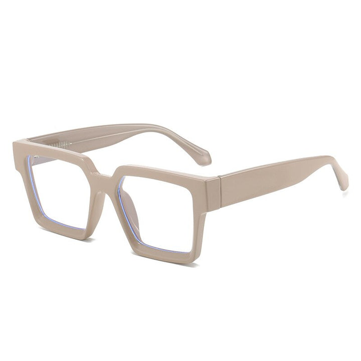 CCspace Unisex Full Rim Square PC Plastic Eyeglasses 56604 Full Rim CCspace C4Brown