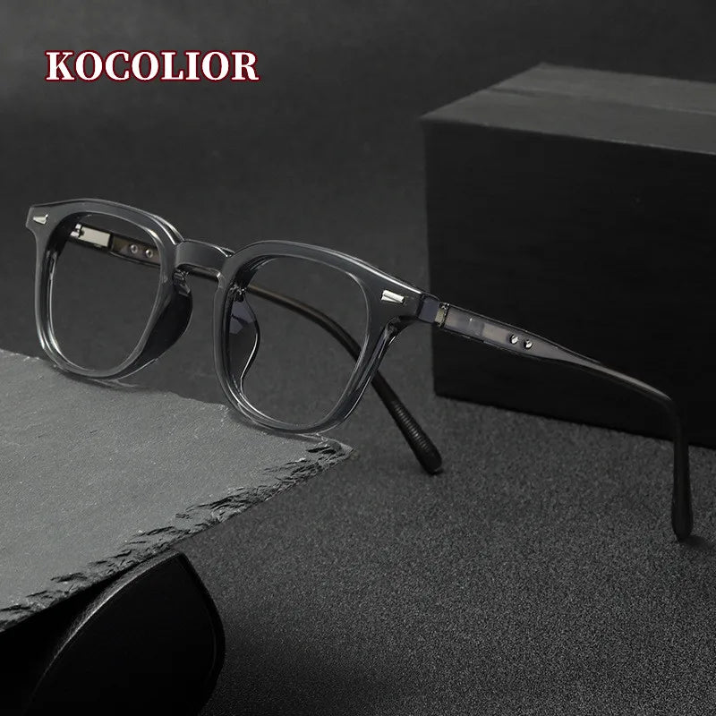 Kocolior Unisex Full Rim Square Acetate Eyeglasses L7156 Full Rim Kocolior