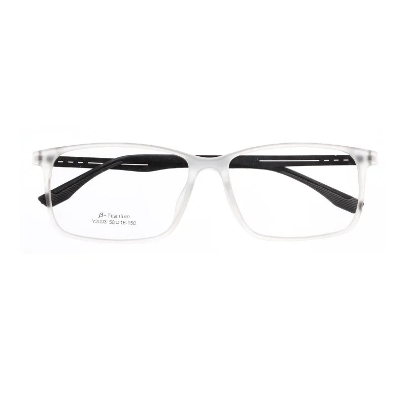 Xbora Unisex Full Rim Big Square Tr 90 Titanium Eyeglasses 2003