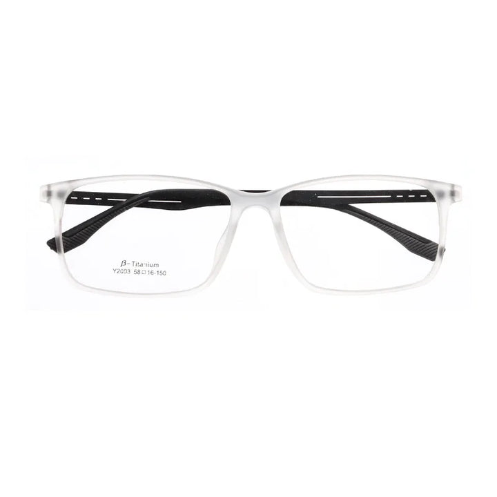 Xbora Unisex Full Rim Big Square Tr 90 Titanium Eyeglasses 2003