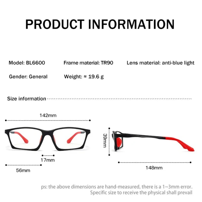 Vicky Men's Full Rim Square Tr 90 Sport Reading Glasses 626600