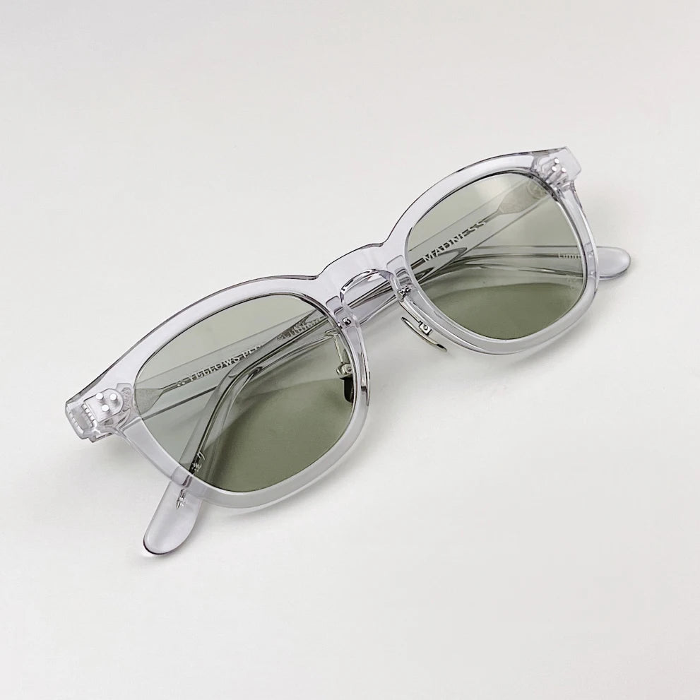 Black Mask Unisex Full Rim Square Acetate Sunglasses 484022 Sunglasses Black Mask Crystal-Green As Shown 