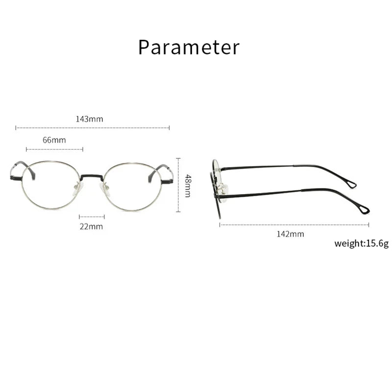 Xbora Unisex Full Rim Round Alloy Eyeglasses 83034
