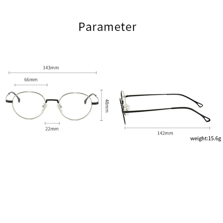 Xbora Unisex Full Rim Round Alloy Eyeglasses 83034