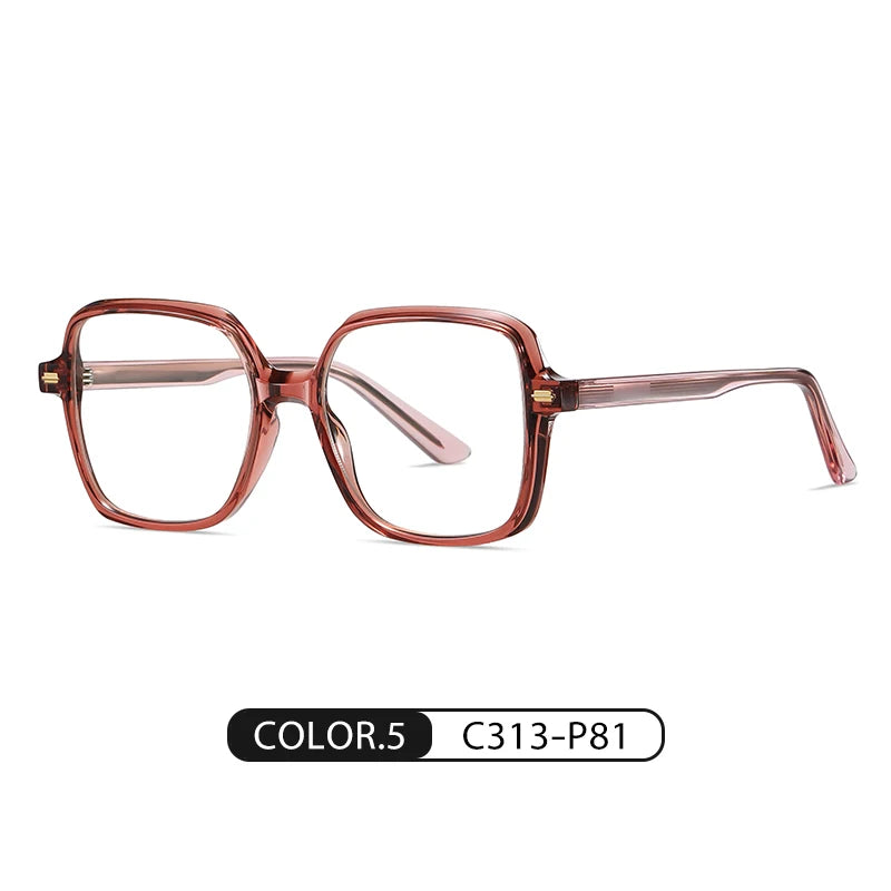 Gmei Women's Full Rim Square Acetate Tr 90 Eyeglasses C907 Full Rim Gmei Optical C313-P81