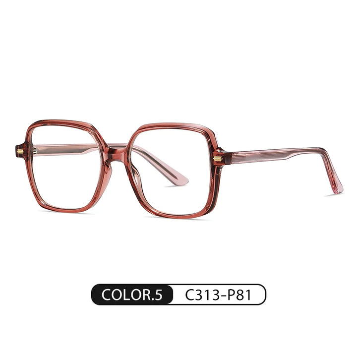 Gmei Women's Full Rim Square Acetate Tr 90 Eyeglasses C907 Full Rim Gmei Optical C313-P81