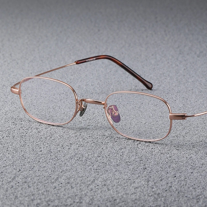 Black Mask Women's Full Rim Oval Titanium Eyeglasses Gs503 Full Rim Black Mask