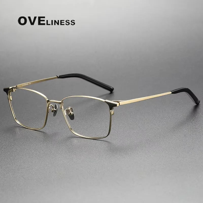 Oveliness Women's Full Rim Square Titanium Eyeglasses 68961