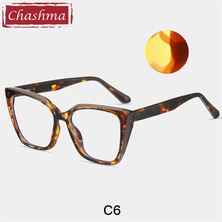 Chashma Women's Full Rim Square Cat Eye Tr 90 Titanium Eyeglasses 87216