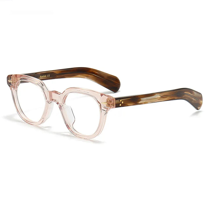 Black Mask Unisex Full Rim Irregular Oval Acetate Eyeglasses 2241 Full Rim Black Mask