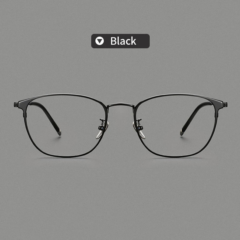 Xbora Unisex Full Rim Round Square Tr 90 Titanium Eyeglasses 42101