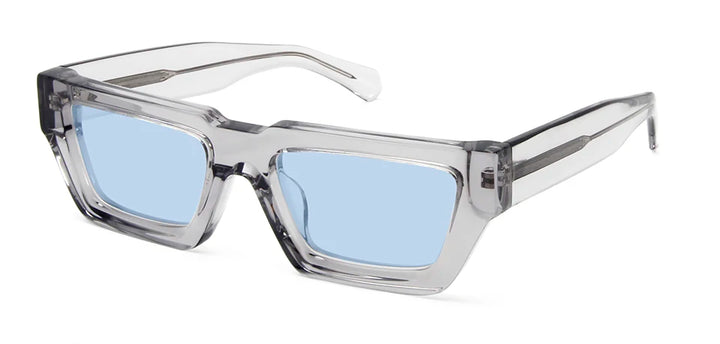 Esnbie Unisex Full Rim Brow Line Square Acetate Sunglasses 101023