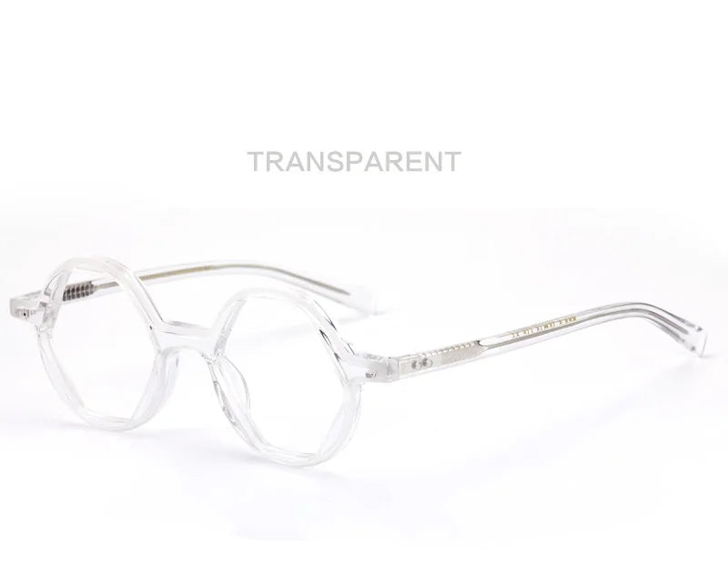 Muzz Mens Full Rim Polygon Acetate Eyeglasses Pes8 Full Rim Muzz WHITE