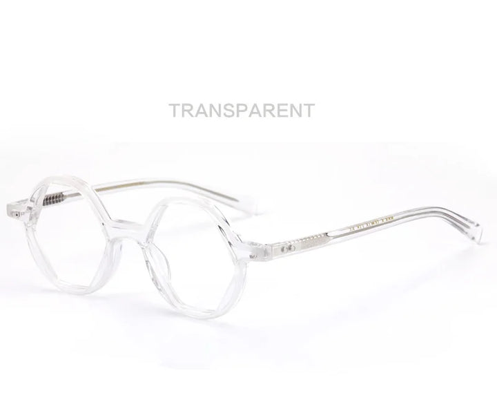 Muzz Mens Full Rim Polygon Acetate Eyeglasses Pes8 Full Rim Muzz WHITE