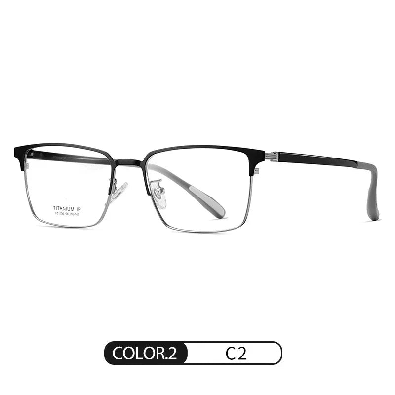 Reven Jate Unisex Full Rim Square Titanium Eyeglasses 51105