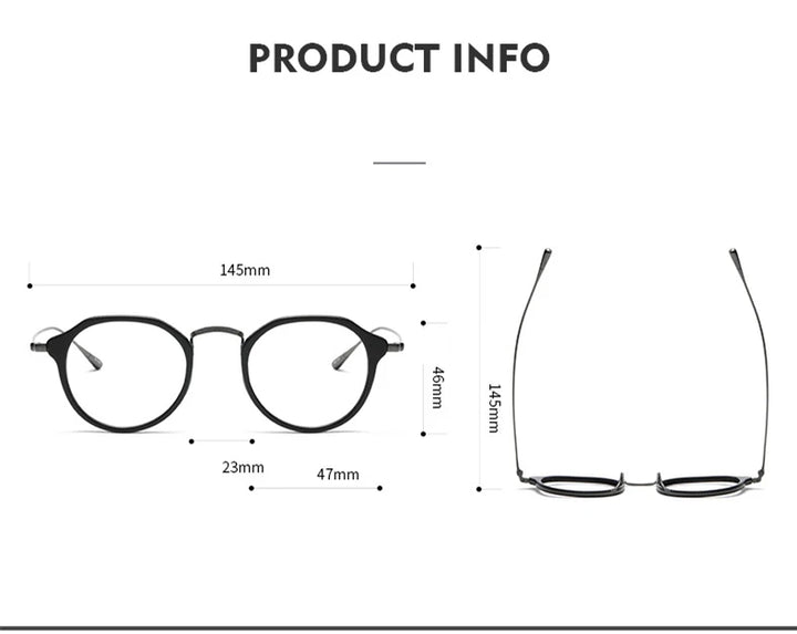 Black Mask Men's Full Rim Flat Top Oval Titanium Acetate Eyeglasses 4213 Full Rim Black Mask