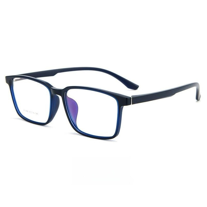 Yimaruili Men's Full Rim Square Tr 90  Ultem Eyeglasses A1006 Full Rim Yimaruili Eyeglasses Blue  