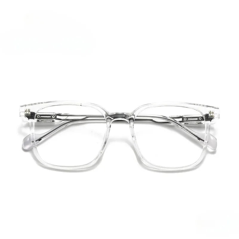Hewei Unisex Full Rim Square Acetate Titanium Eyeglasses 41043