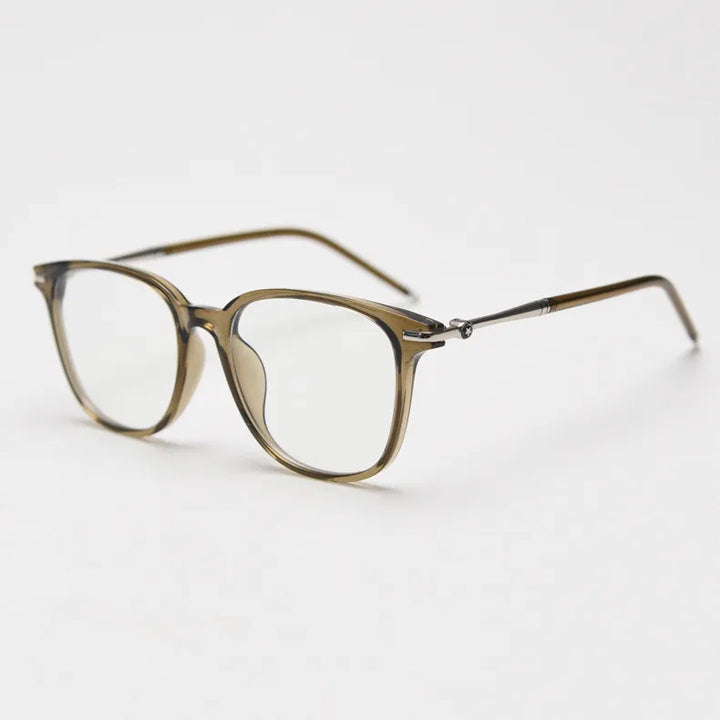 CCspace Unisex Full Rim Square Tr 90 Titanium Eyeglasses 56968 Full Rim CCspace C5Green