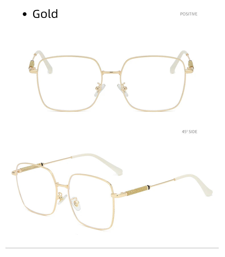 Kocolior Mens Full Rim Large Square Alloy Reading Glasses 8960 Reading Glasses Kocolior