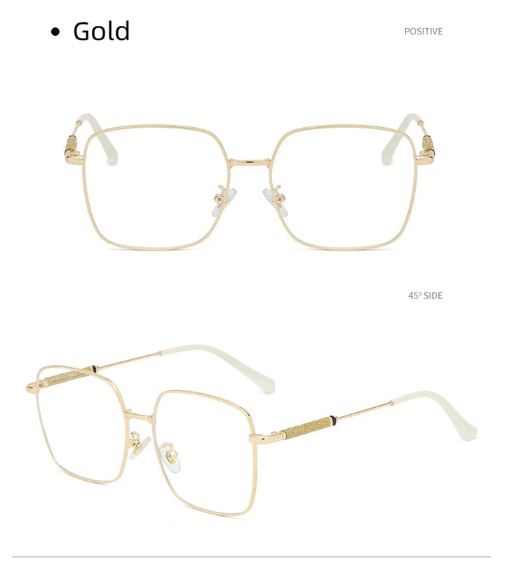 Kocolior Mens Full Rim Large Square Alloy Reading Glasses 8960 Reading Glasses Kocolior