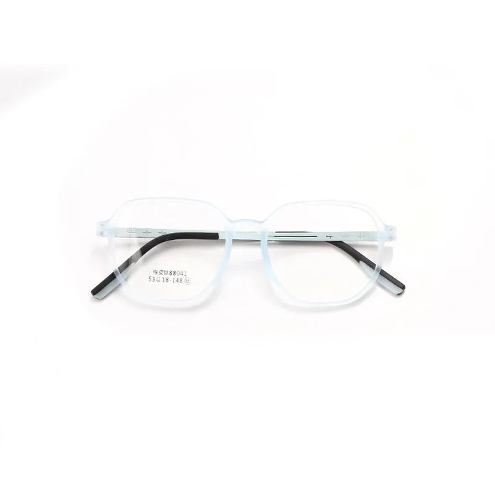 Xbora Unisex Full Rim Polygon Oval Tr 90 Titanium Eyeglasses 88041